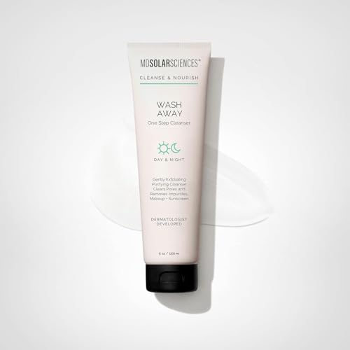 Travel-size 1.7 oz and full-size 5 oz Wash Away Cleanser bottles