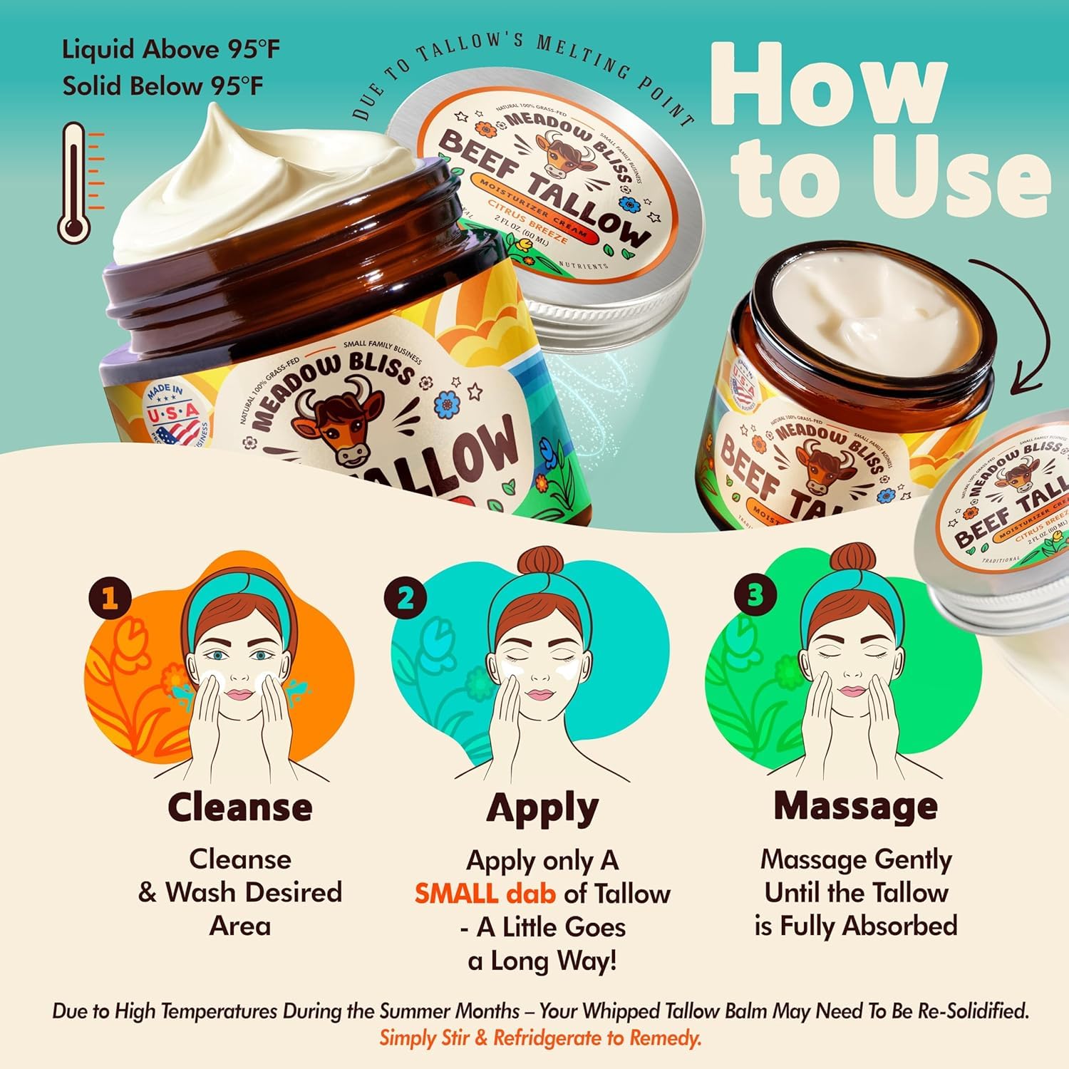 Meadow Bliss eco-friendly packaging highlights sustainably sourced ingredients