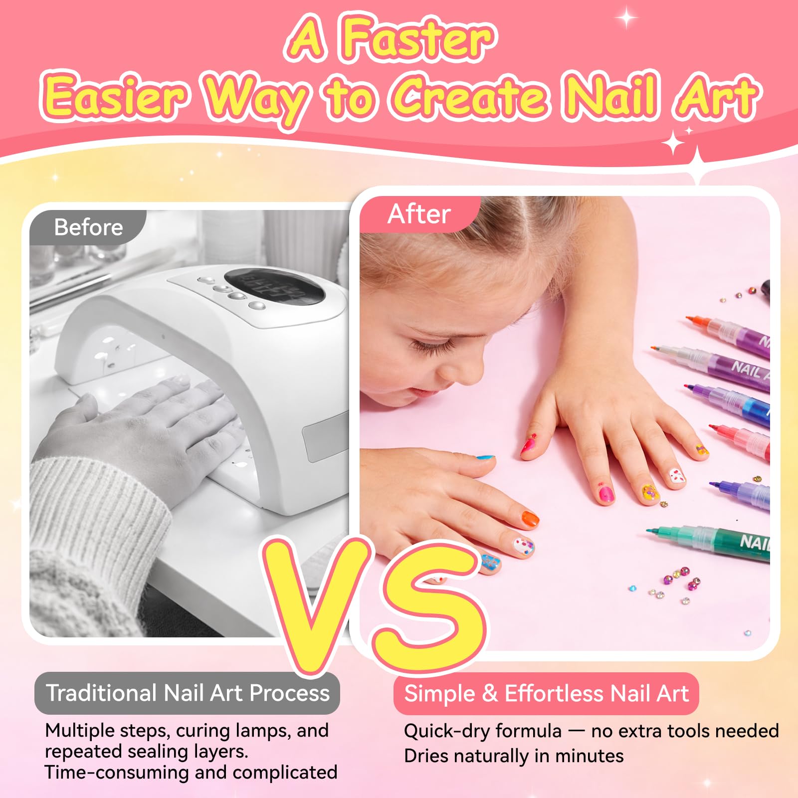 Mearens 12 color set for home manicure and creative designs
