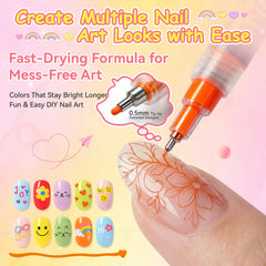 Mearens 0.5mm nail markers dry quickly and resist smudging