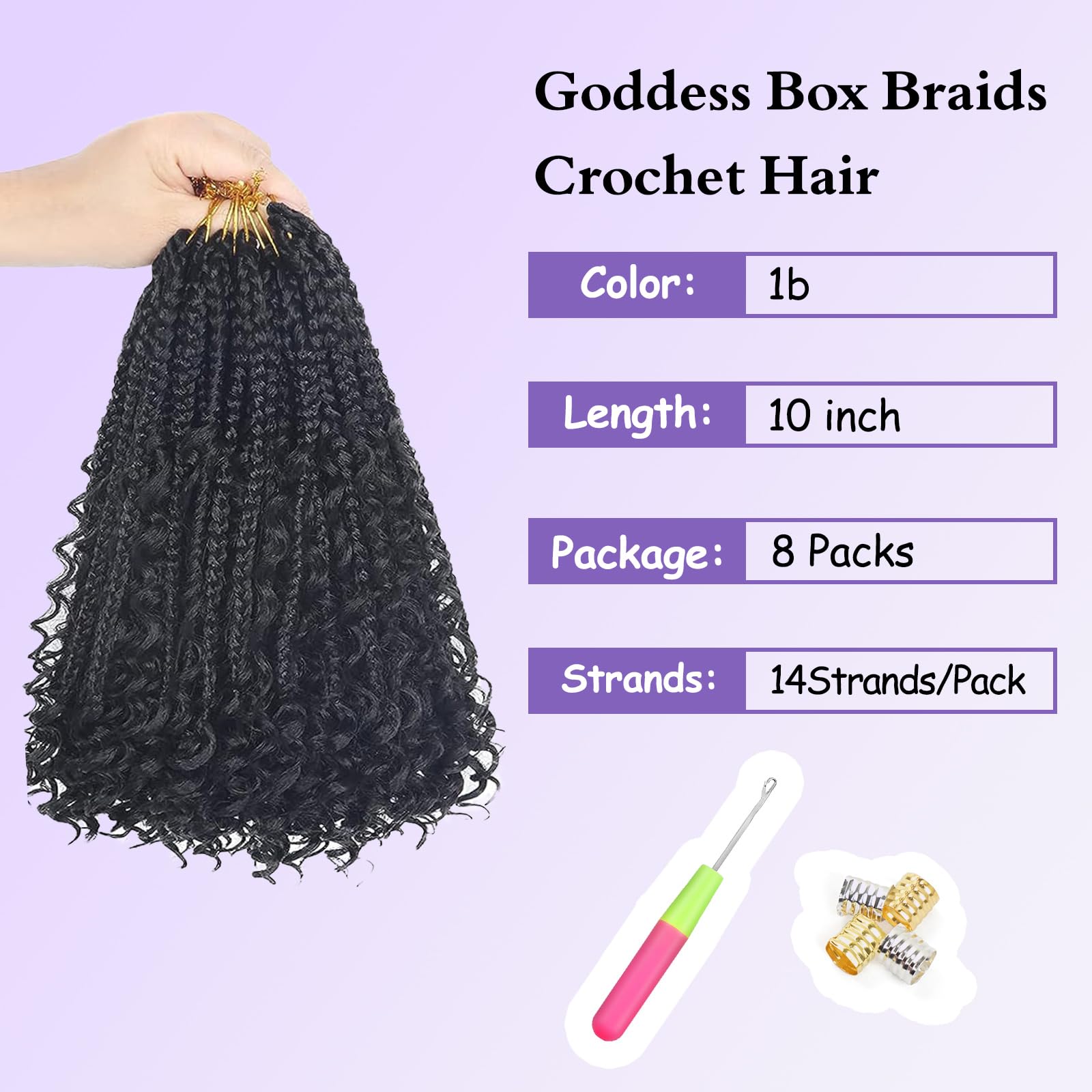 Mebeli Goddess box braids curly-ends close-up highlights stylish texture