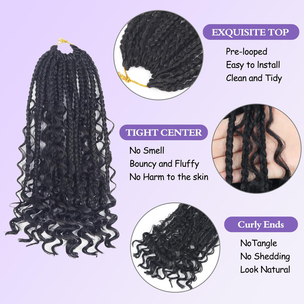 Mebeli Goddess box braids pre-looped demonstrate quick install