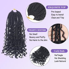 Mebeli Goddess box braids pre-looped demonstrate quick install