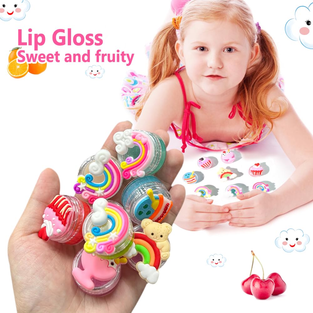 Mebtmel glitter lip gloss for kids with safe sparkle