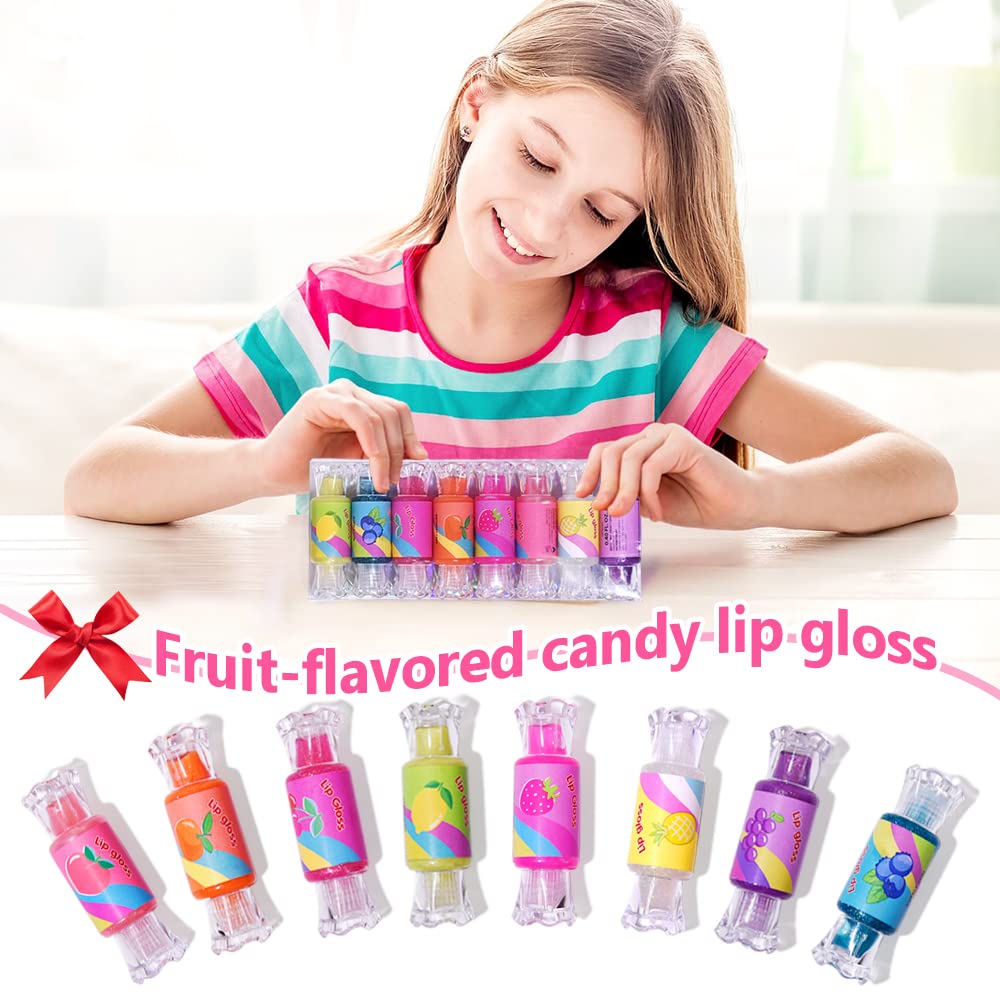 Mebtmel glitter lip gloss for kids bottle adds sparkle for playful looks
