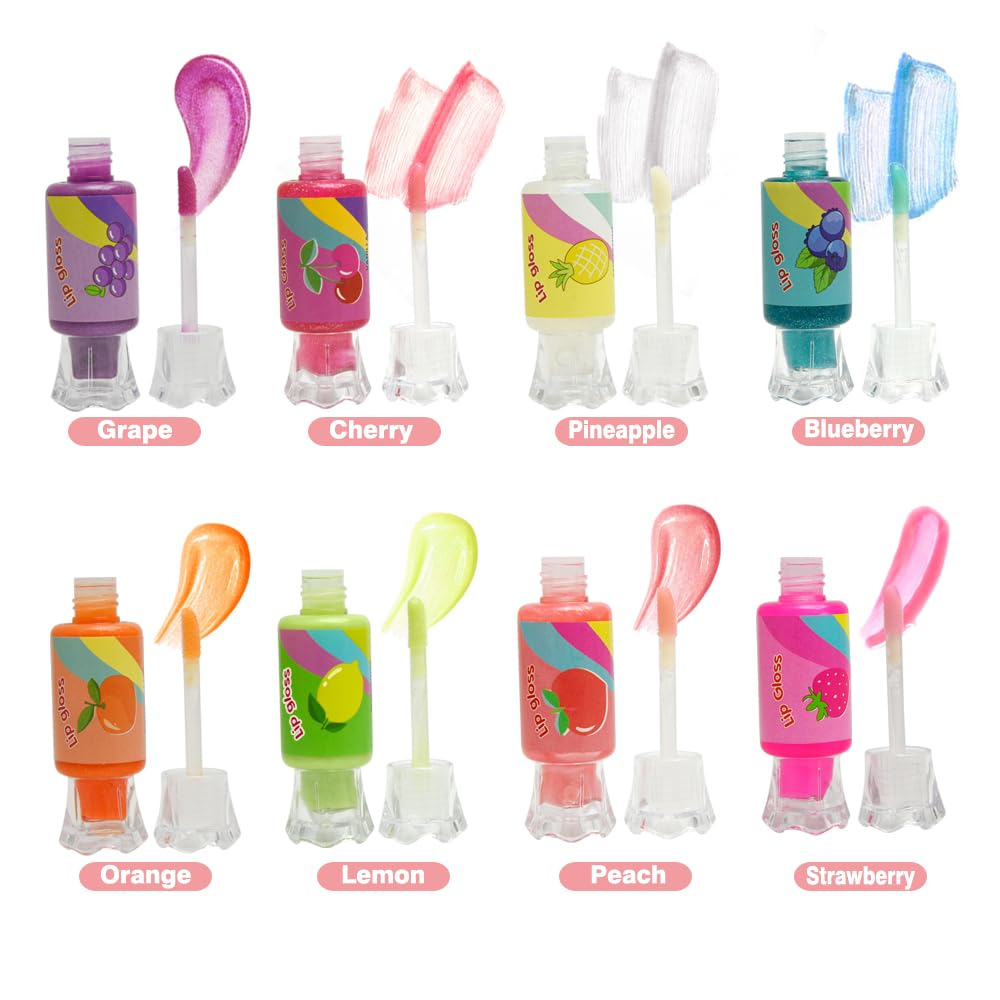 Mebtmel candy shaped glosses offer light color and kid safe application