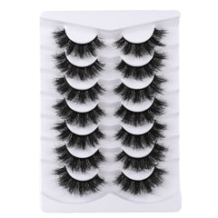 Mebver cat eye lashes 8D fluffy faux mink for a natural fluttery look.