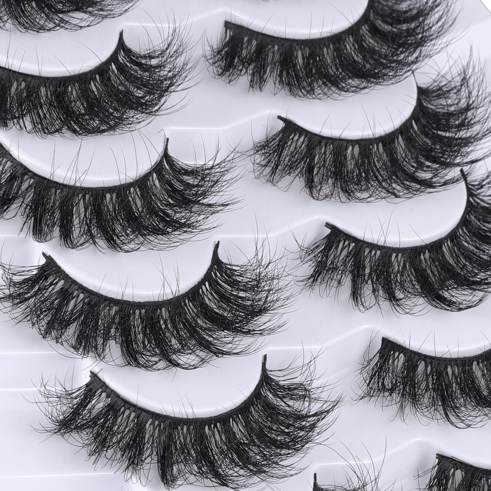 Mebver faux mink lashes with soft cotton band for comfortable wear.
