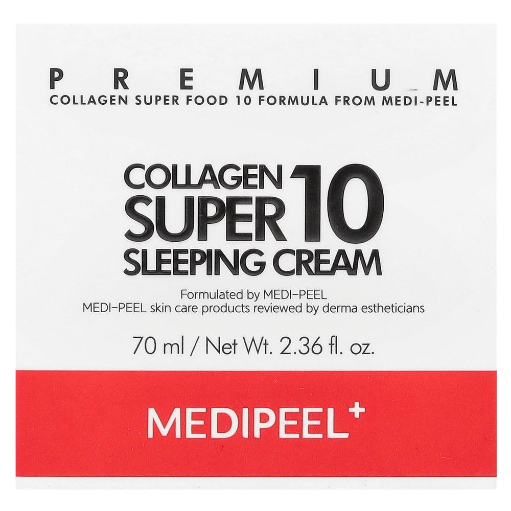 MEDI-PEEL Collagen 10 Sleeping Cream application routine demonstrates smooth night-time absorption.
