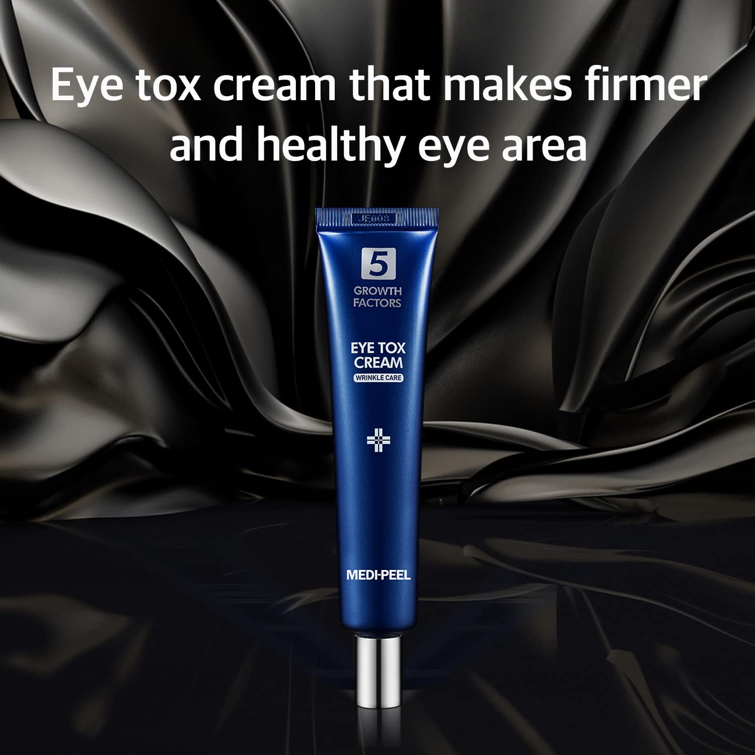 MEDI-PEEL Eye Tox Cream swatch showing creamy texture for eye-area hydration