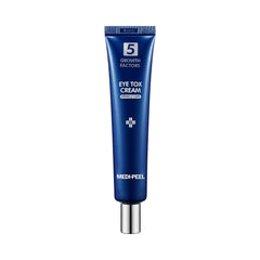 MEDI-PEEL Eye Tox Cream close-up of the tube highlighting anti-wrinkle benefits