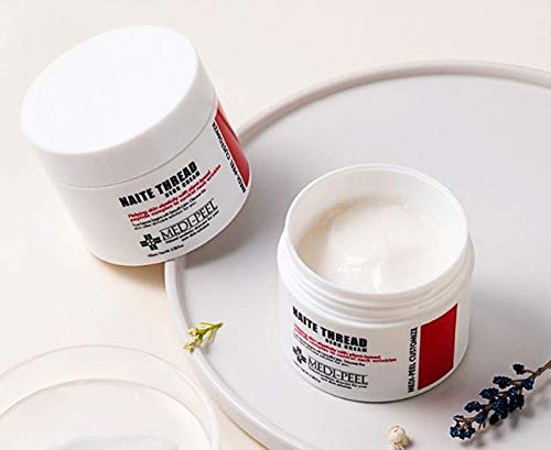 MEDI-PEEL Naite Thread Neck Cream application scene demonstrates smooth glide for neck care