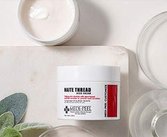 MEDI-PEEL Naite Thread Neck Cream closeup highlights velvety texture and visible line-softening potential