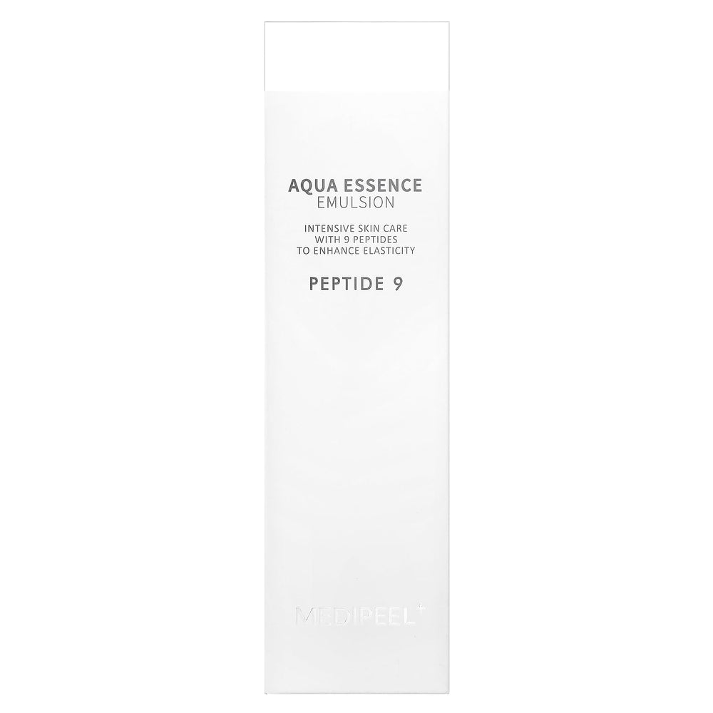 MEDI-PEEL Peptide 9 Aqua Essence texture closeup highlights silky, fast-absorbing finish