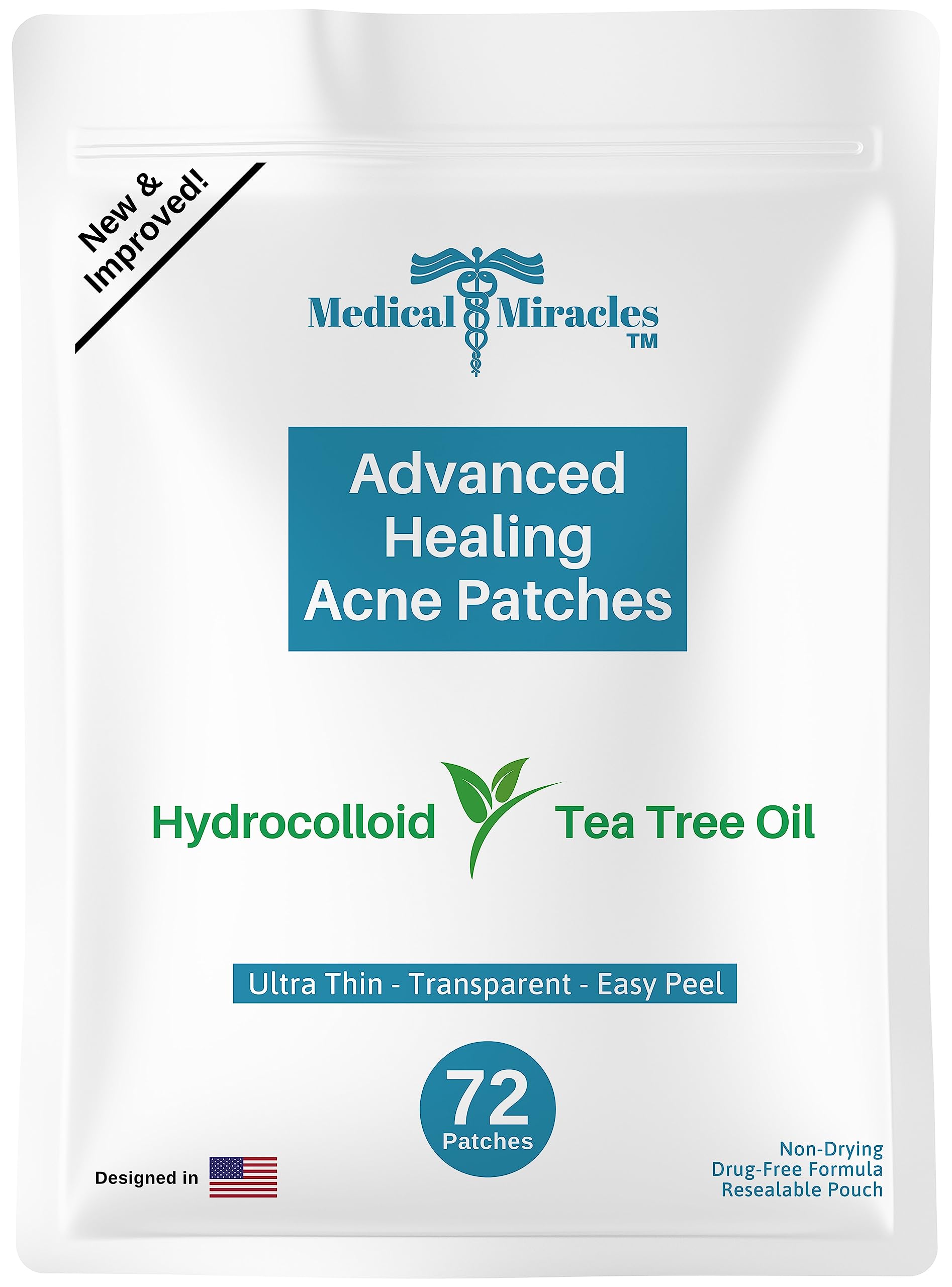Medical Miracles hydrocolloid acne dots pack 72 for discreet blemish care