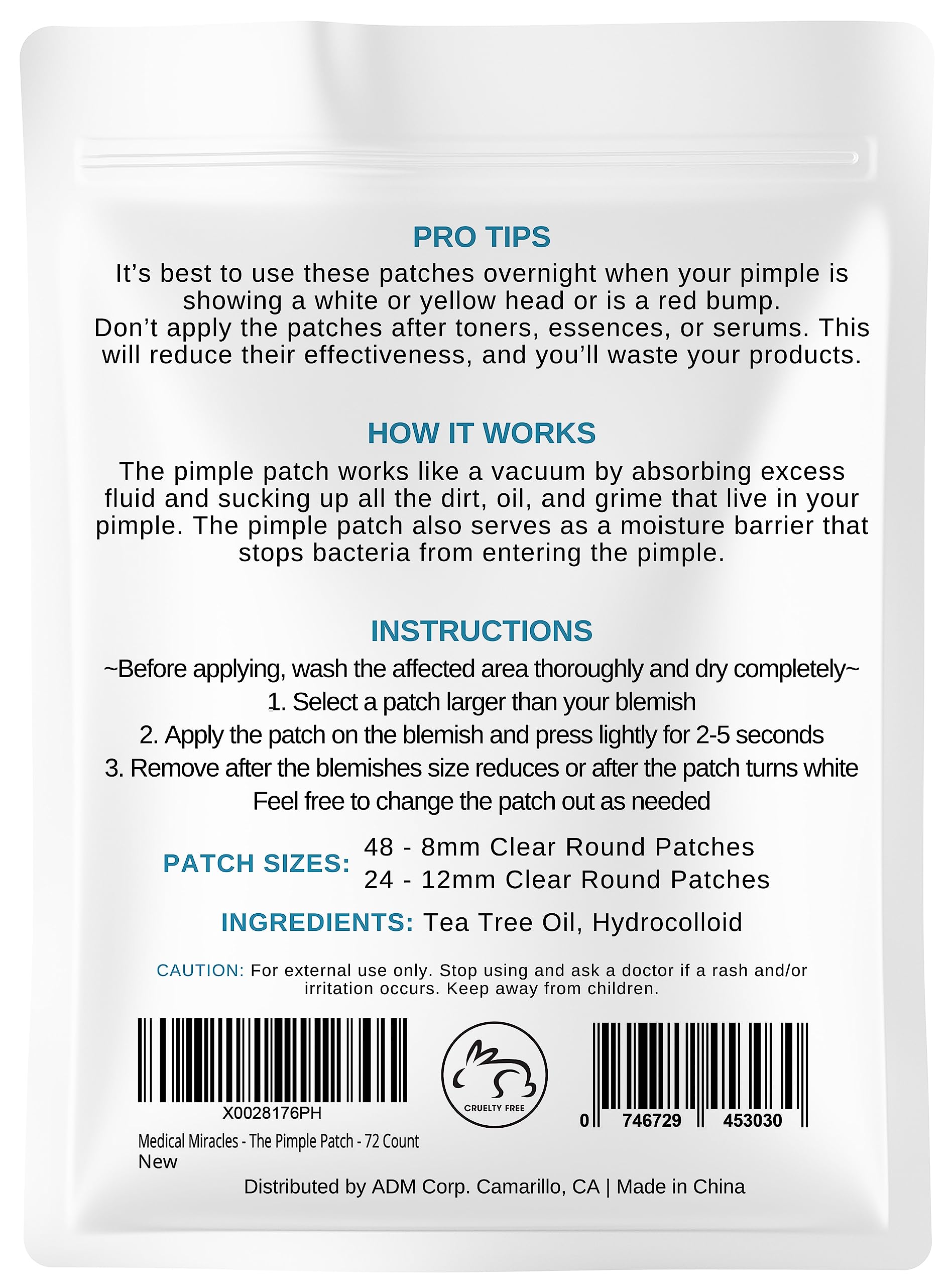 Medical Miracles tea tree oil infused acne dots for targeted blemish care