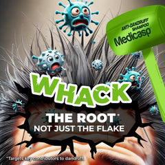 Medicasp label-front highlighting 0.5% coal tar for scalp care
