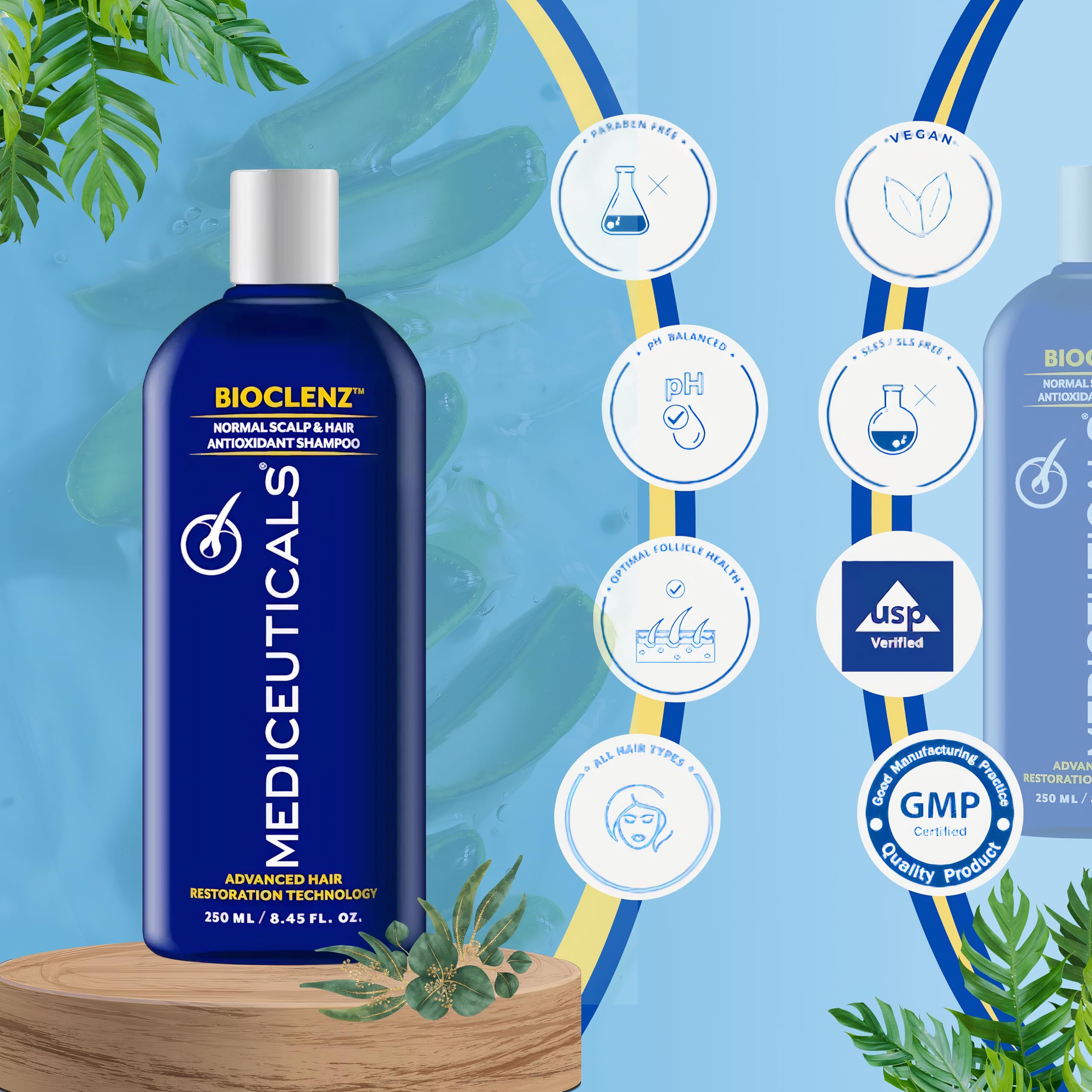 Mediceuticals Bioclenz Shampoo for normal hair leaves hair clean and soft.