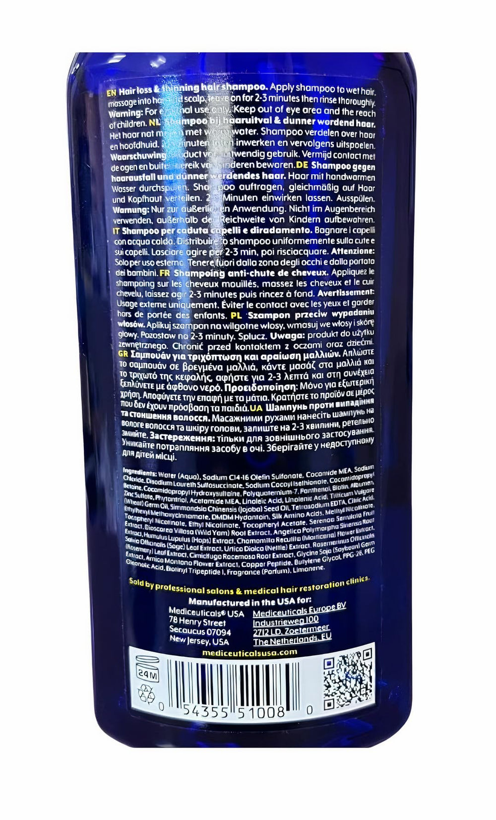 Mediceuticals Bioclenz Shampoo packaging front signals premium quality and gift-ready appeal.