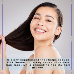 Mediceuticals HairGain sleek comb included for easy styling.