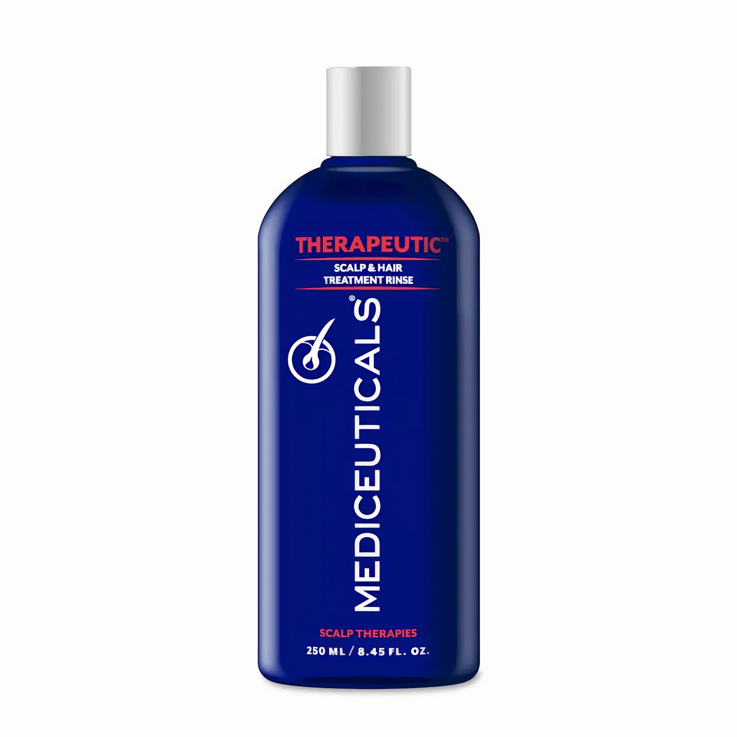 Mediceuticals Therapeutic Conditioner bottle on shelf promoting scalp balance for daily use.