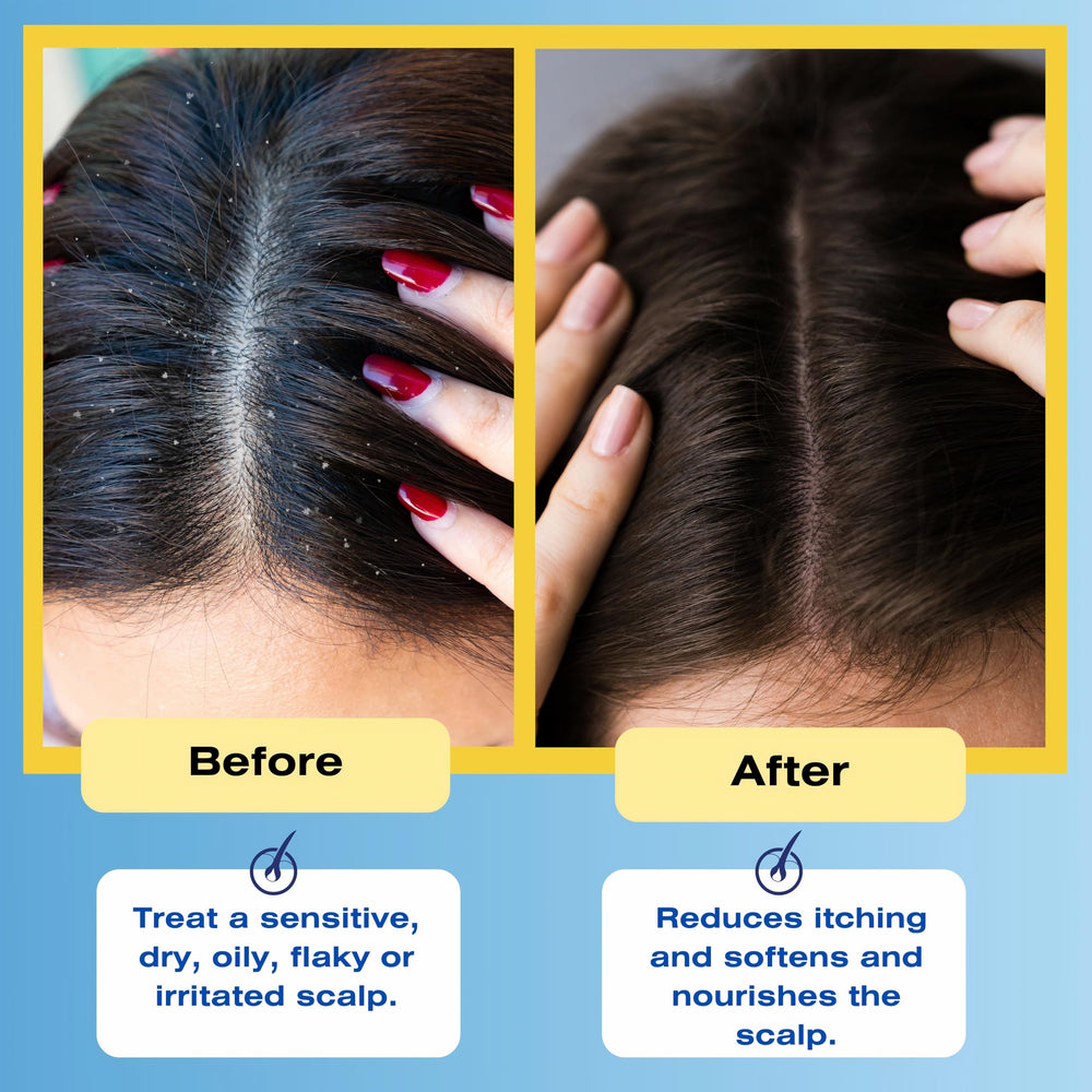 Mediceuticals Therapeutic Conditioner hair close-up after use reveals healthy-looking shine.