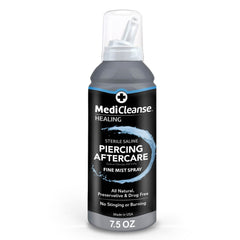 MediCleanse sterile saline piercing aftercare fine mist bottle for gentle cleansing