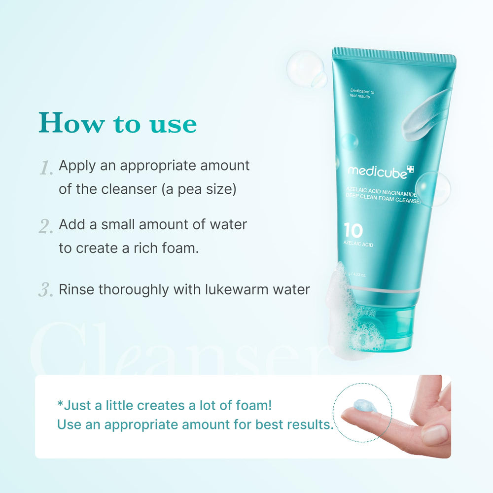 Medicube non-comedogenic test image suggests daily gentle use.