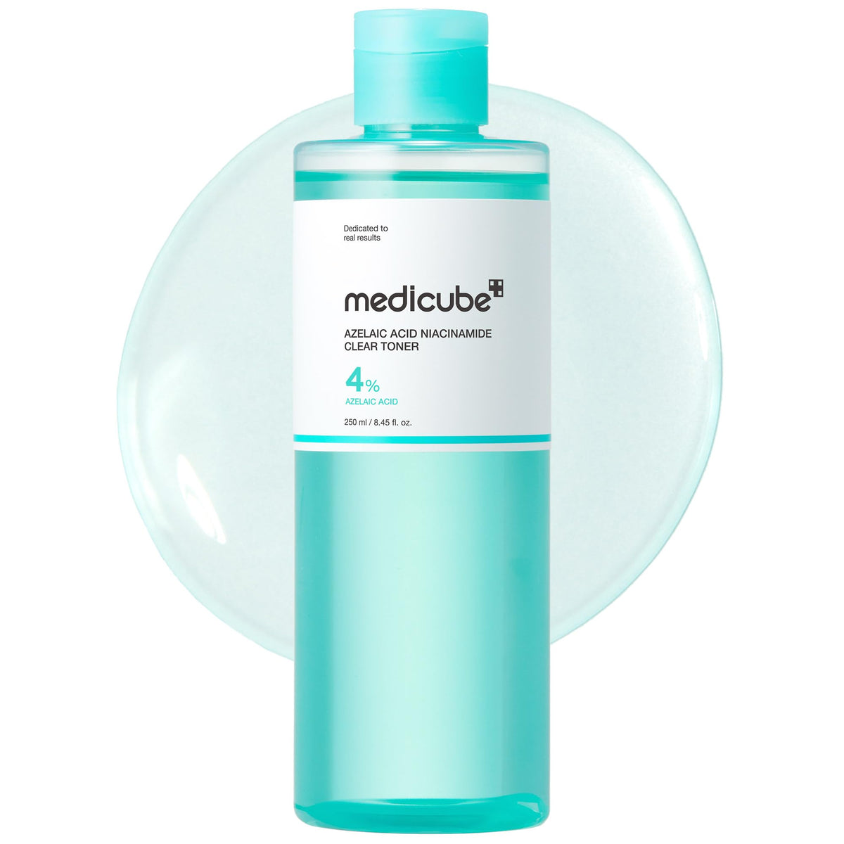 Medicube Azelaic Acid Niacinamide Toner bottle shows calming daily clarification benefits.