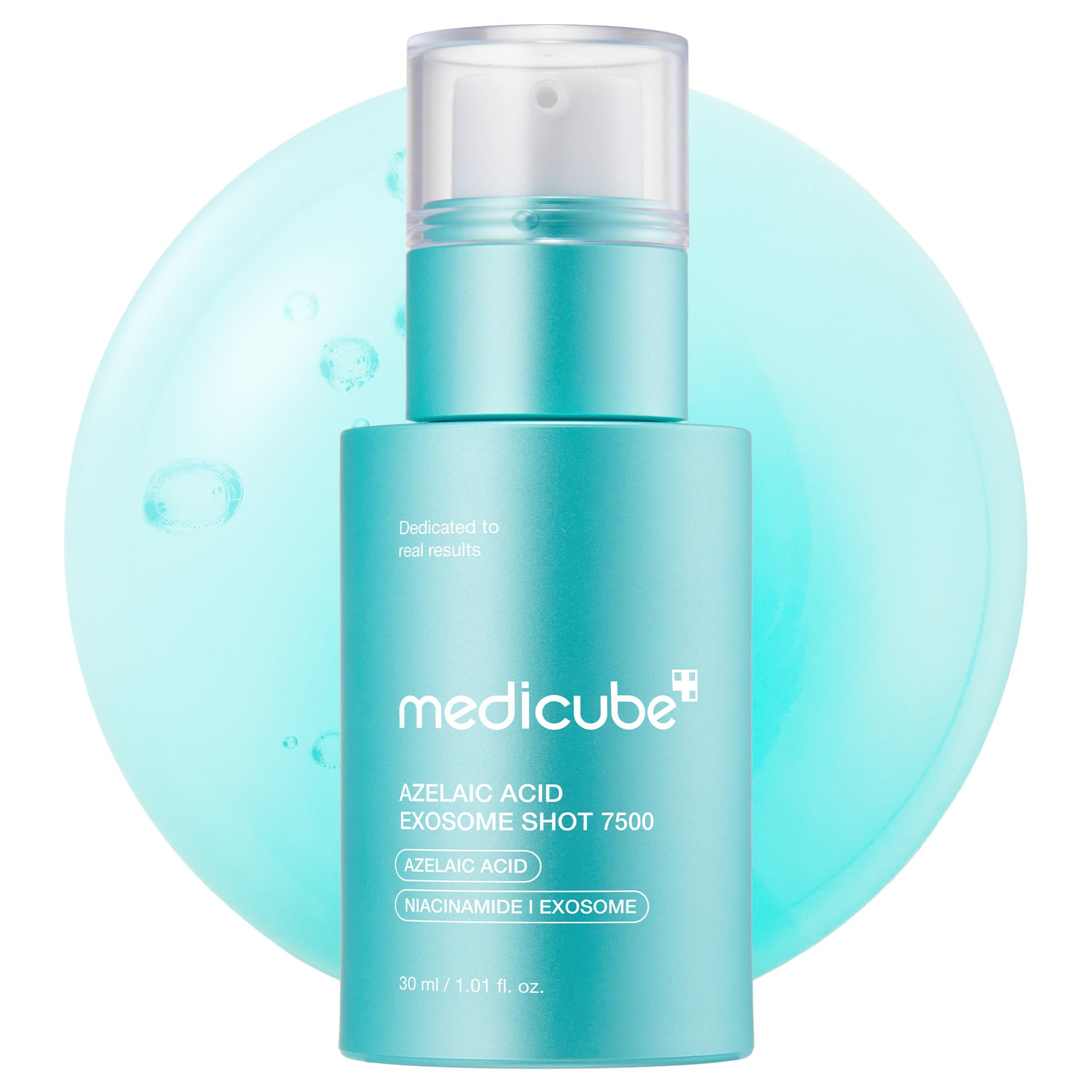 Medicube Azelaic Exosome Shot Serum pump enables precise daily hydration.