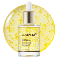 Medicube Deep Vitamin C Serum bottle close-up for radiant skin