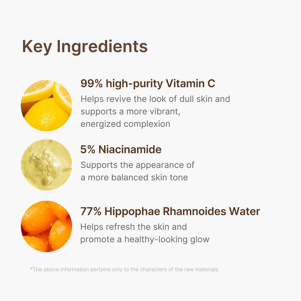 Medicube Deep Vitamin C serum swatch demonstrating quick absorption