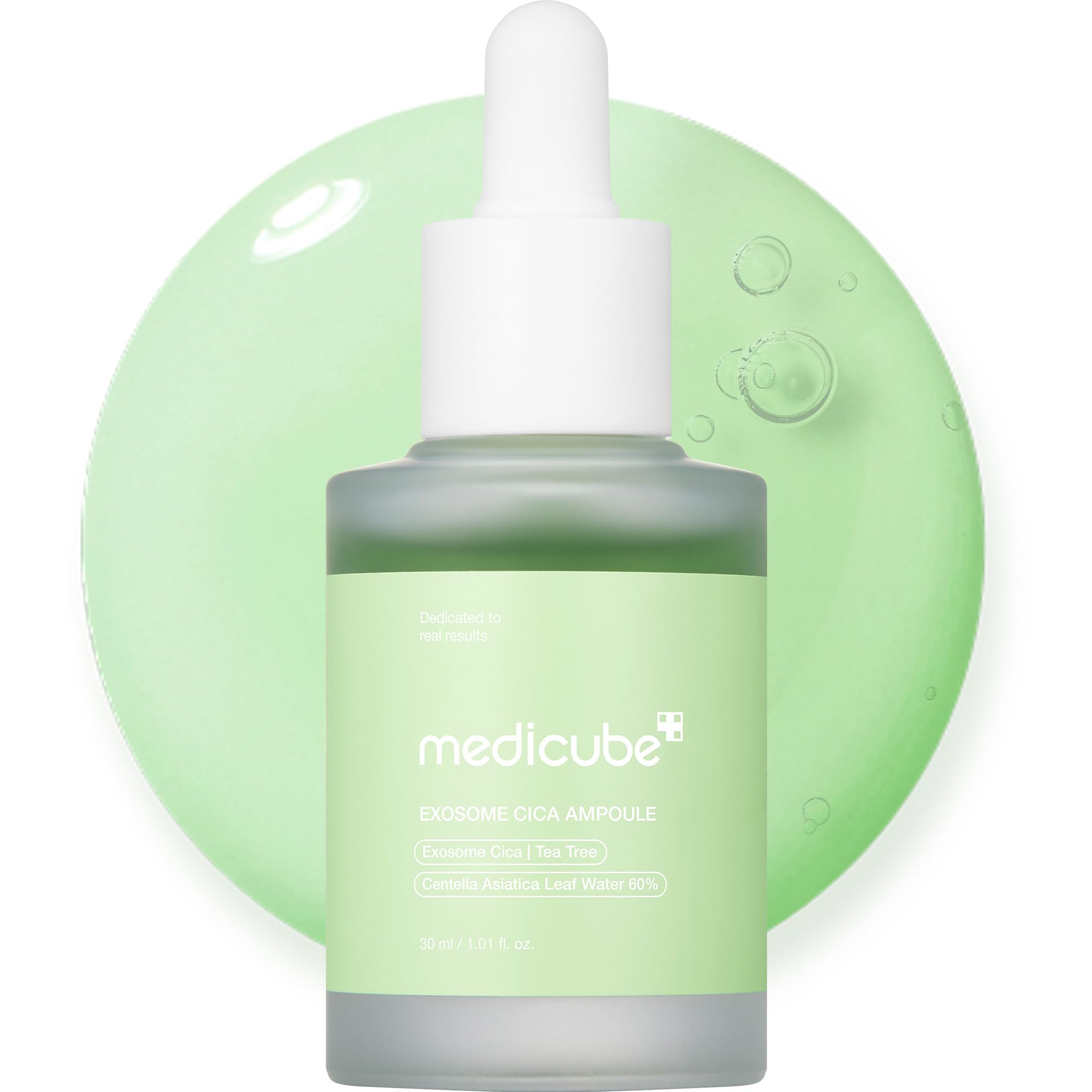 Medicube Exosome Cica Tea Tree Ampoule bottle for calming hydration.
