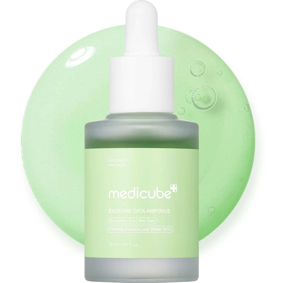 Medicube Exosome Cica Tea Tree Ampoule bottle for calming hydration.