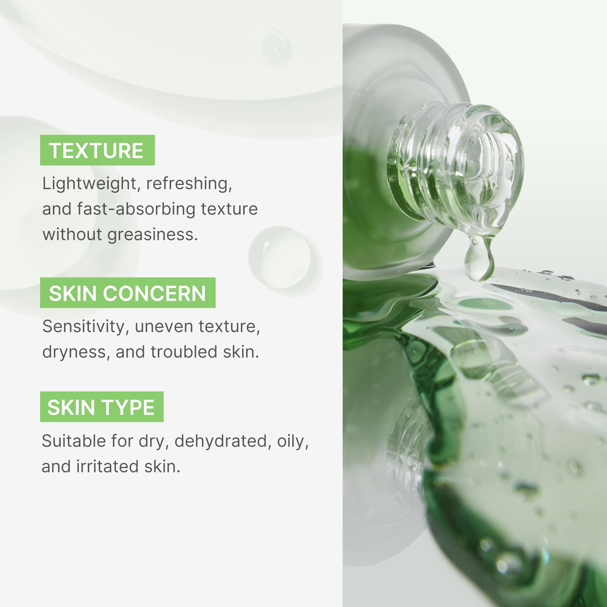 Medicube Exosome Cica Tea Tree Ampoule on skin showing soothing hydration.