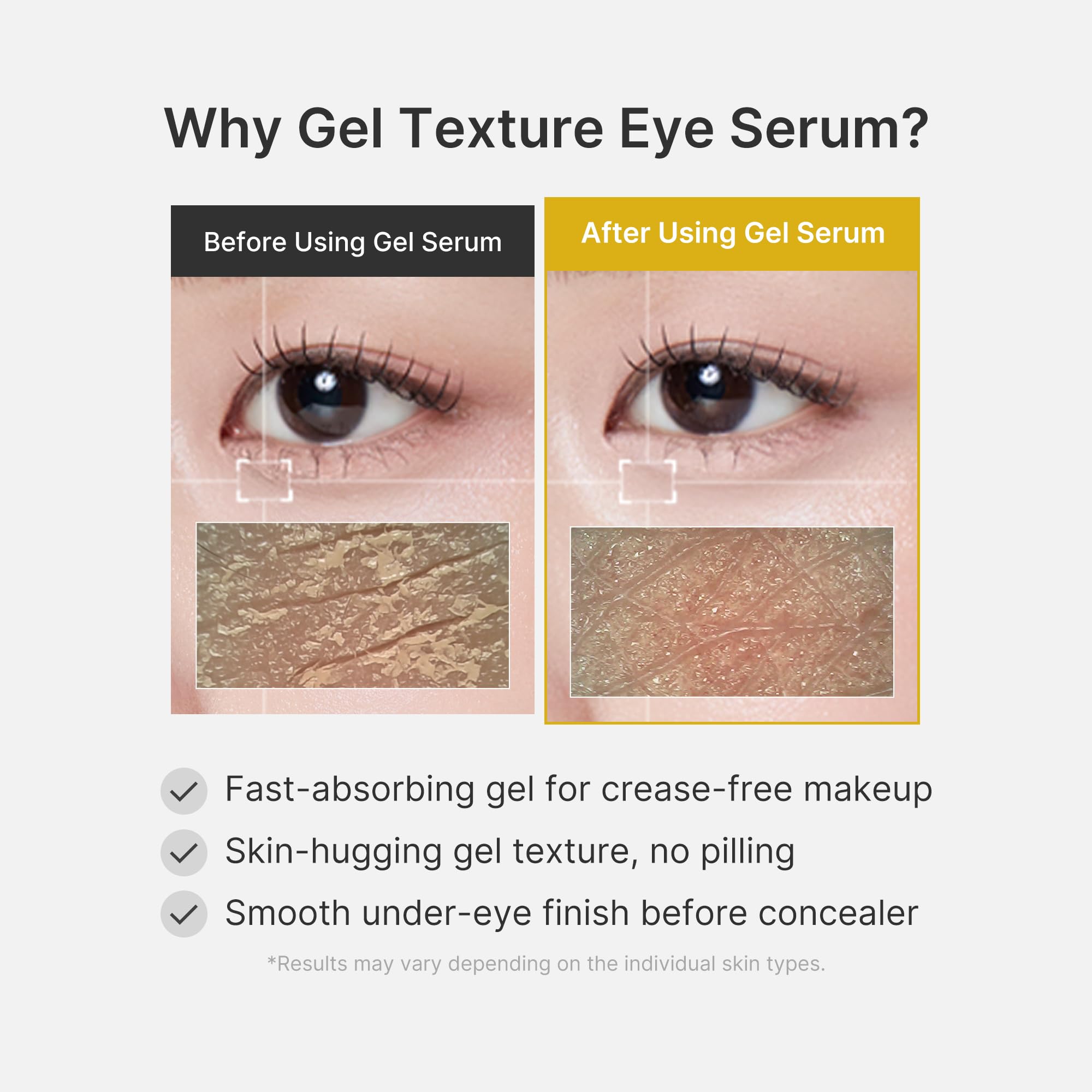 Medicube Eye Serum cooling applicator tip for refreshing sensation