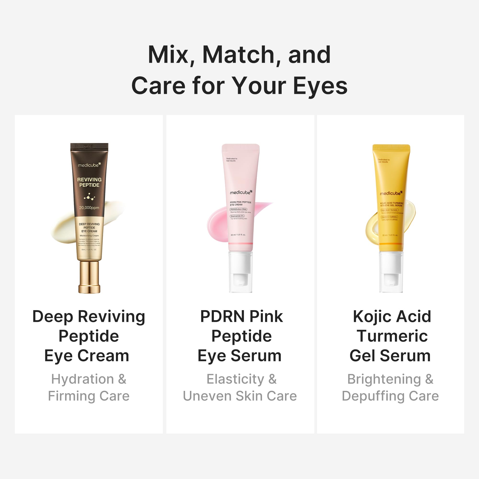 Medicube Eye Serum even-tone close-up suggests improved under-eye tone