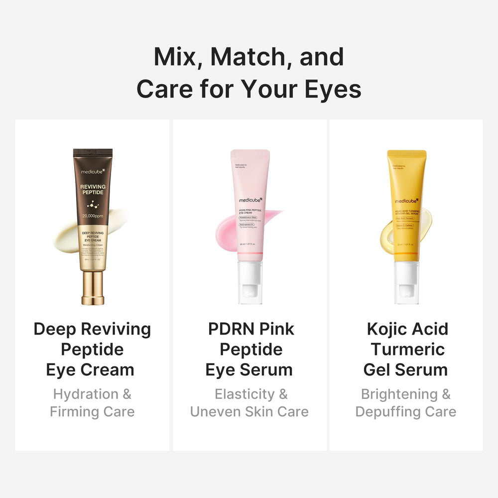 Medicube Eye Serum even-tone close-up suggests improved under-eye tone