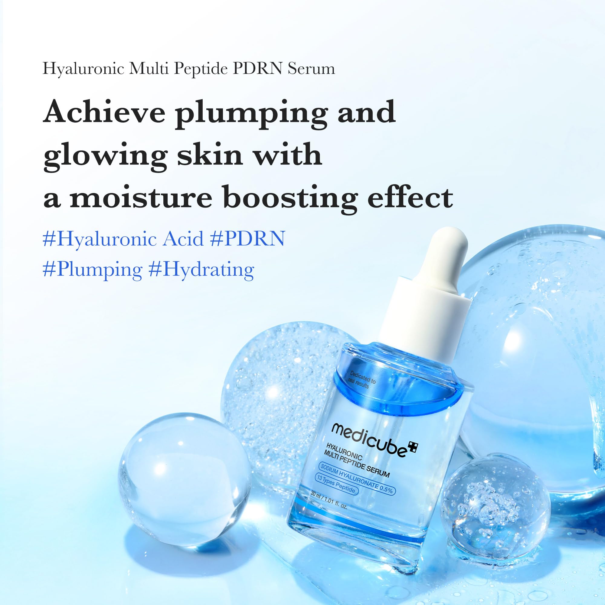 Medicube Hyaluronic Multi-Peptide PDRN Serum oil and water layers blend