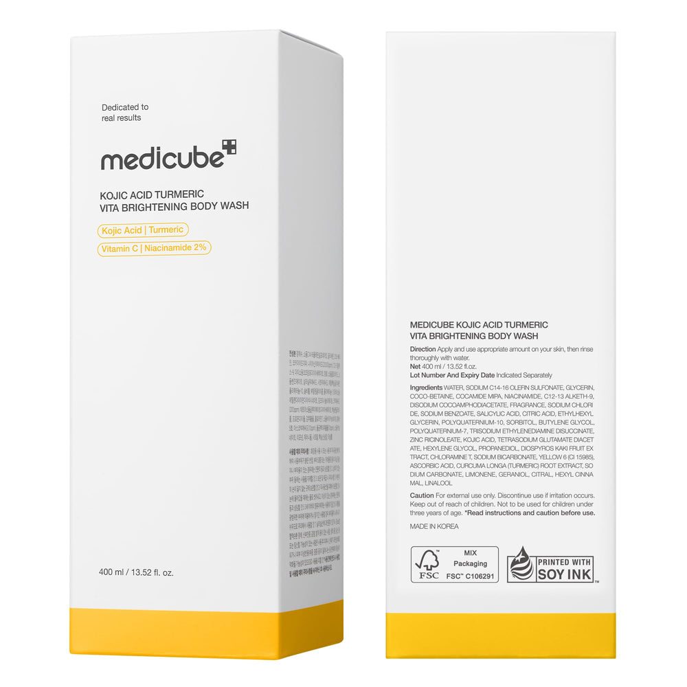 Medicube citrus scent emphasis with orange and lemon notes.