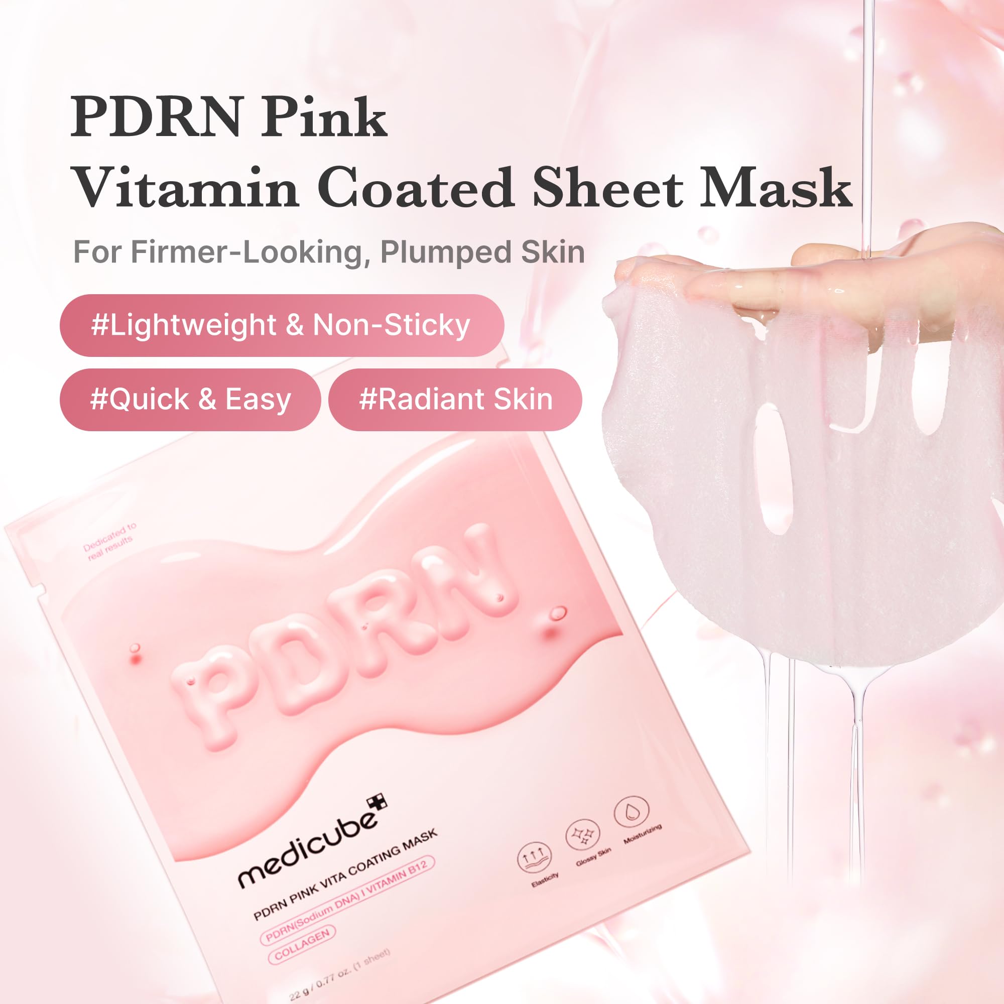 Medicube Korean sheet mask promoting glass skin radiance