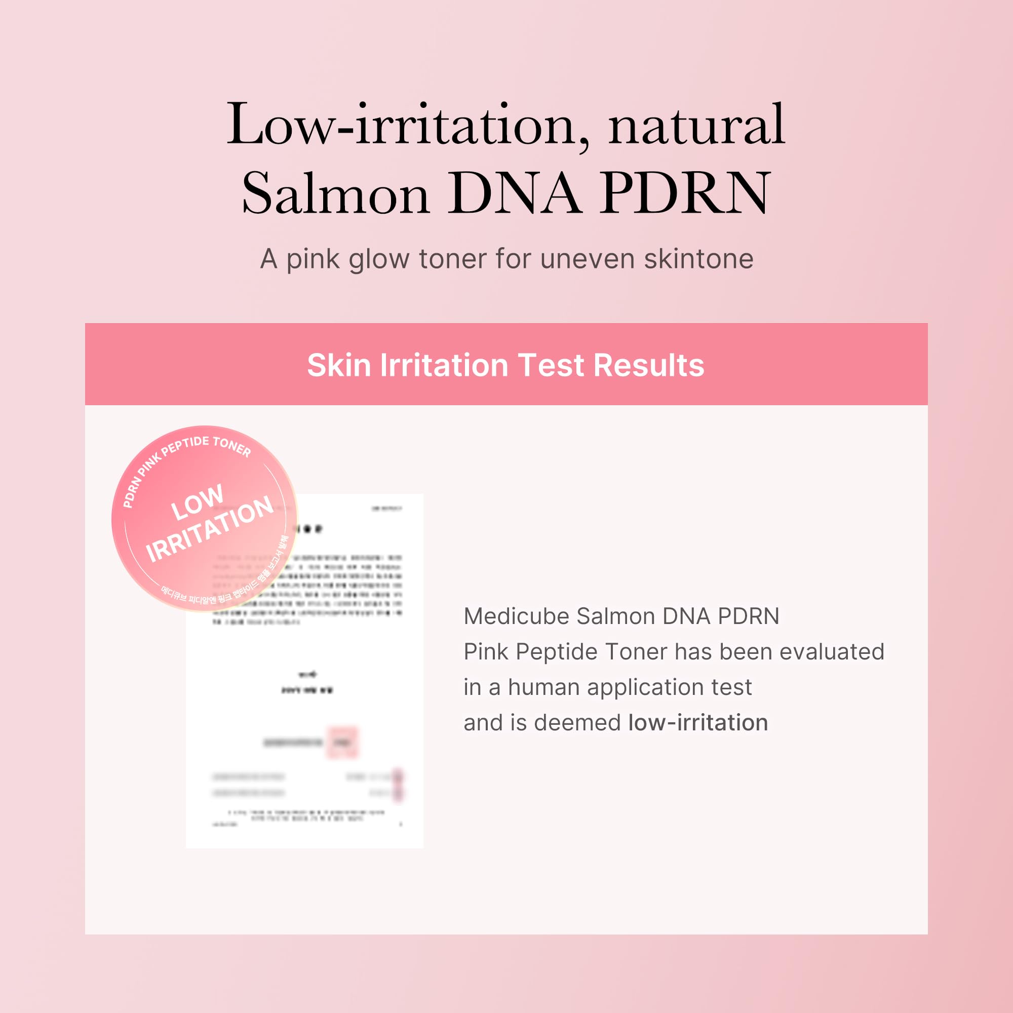 Medicube toner with a non-sticky finish suitable for sensitive skin