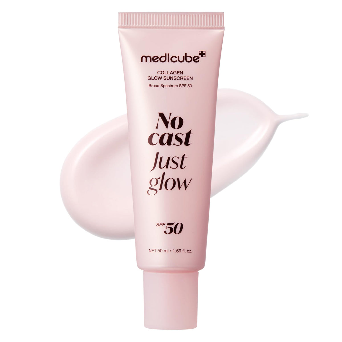 Medicube No Cast Just Glow sunscreen bottle for daily hydration and glow