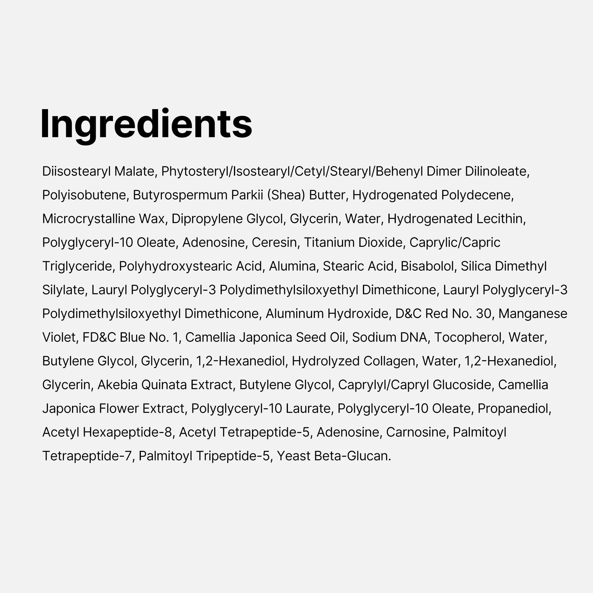 Medicube PDRN Lip Mask ingredients closeup featuring salmon PDRN.