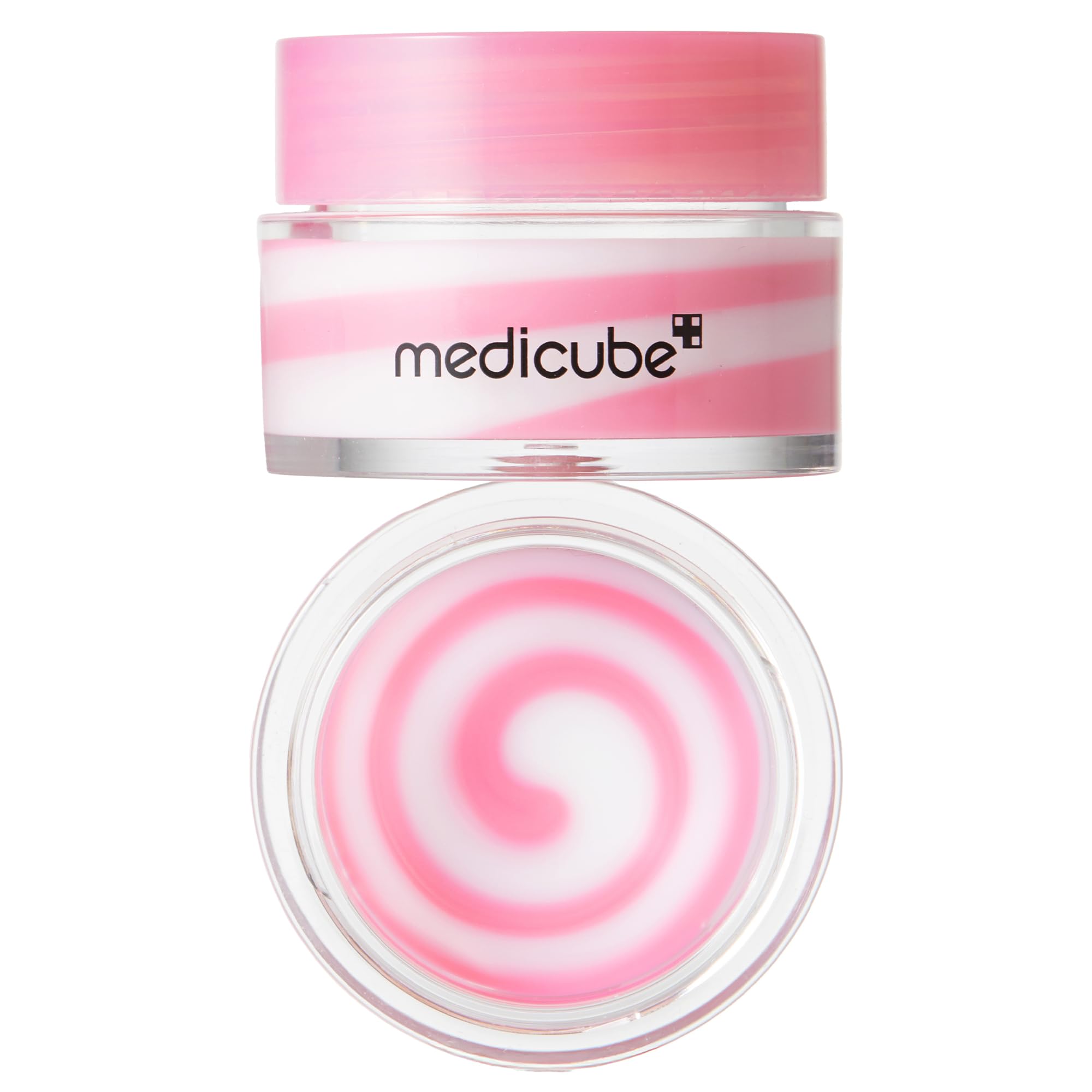 Medicube PDRN Lip Mask texture closeup shows a melting, non-sticky formula.
