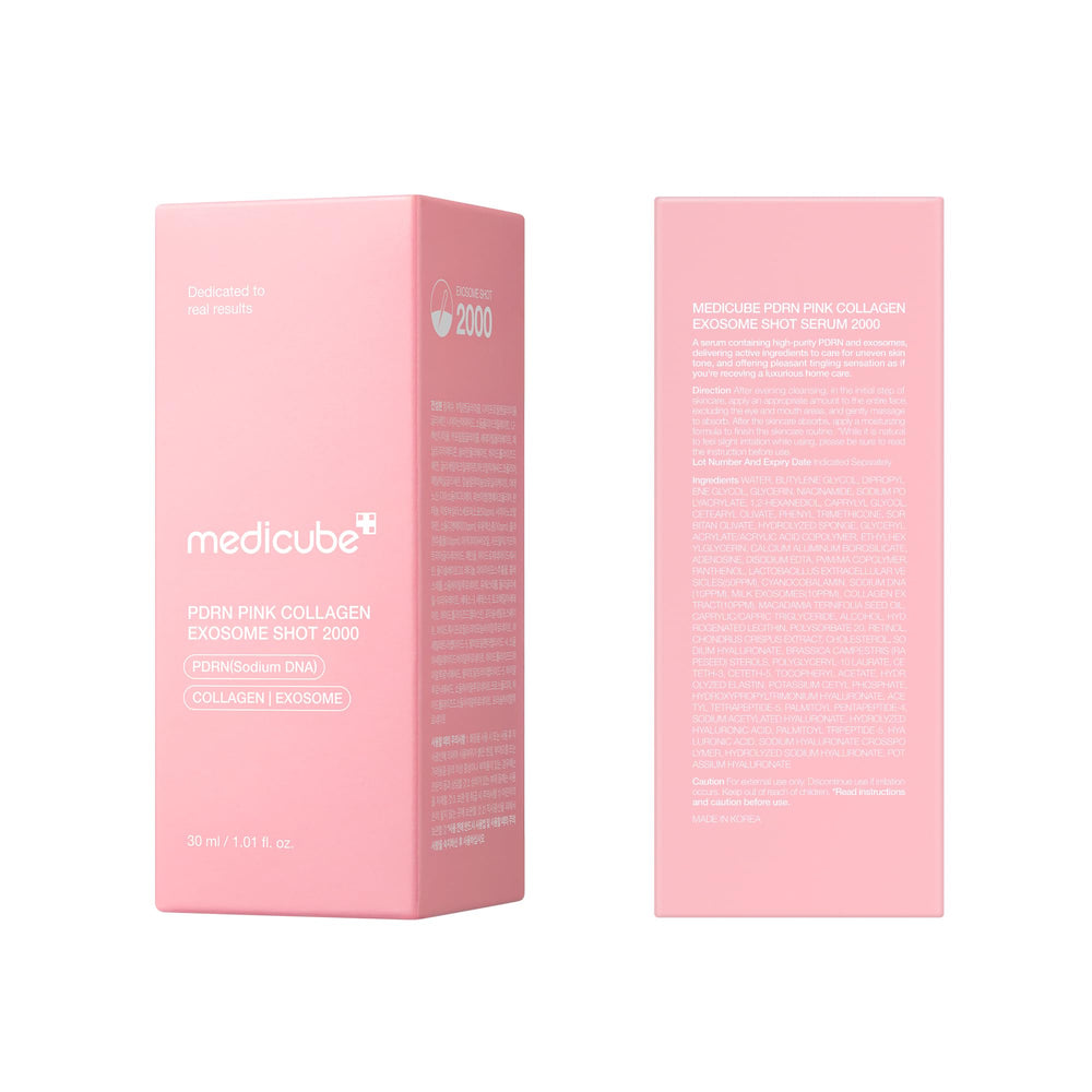 Medicube PDRN Pink Collagen Exosome Serum in daily routine promoting balanced tone
