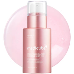 Medicube PDRN Pink Collagen Exosome Shot Serum bottle for radiant glow