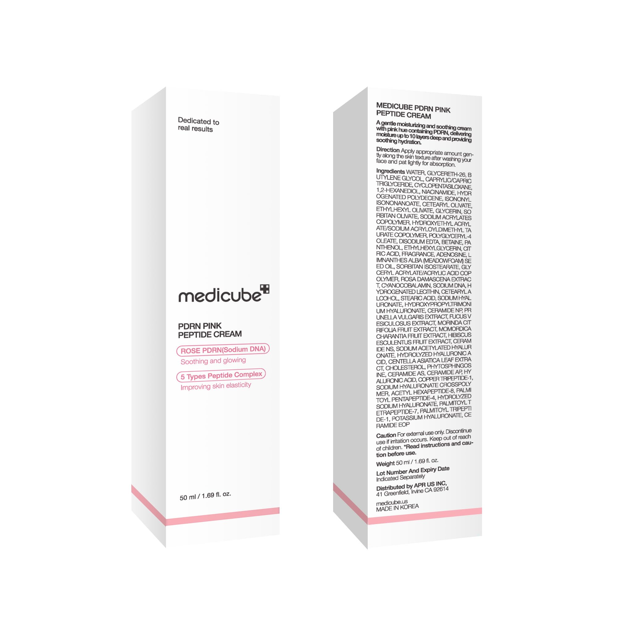 Medicube PDRN Pink Hyaluronic Cream packaging reflects premium skincare.