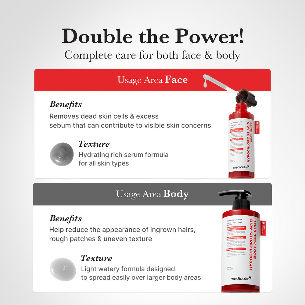 Medicube Peel Shot ingredient label close-up for clean formula.