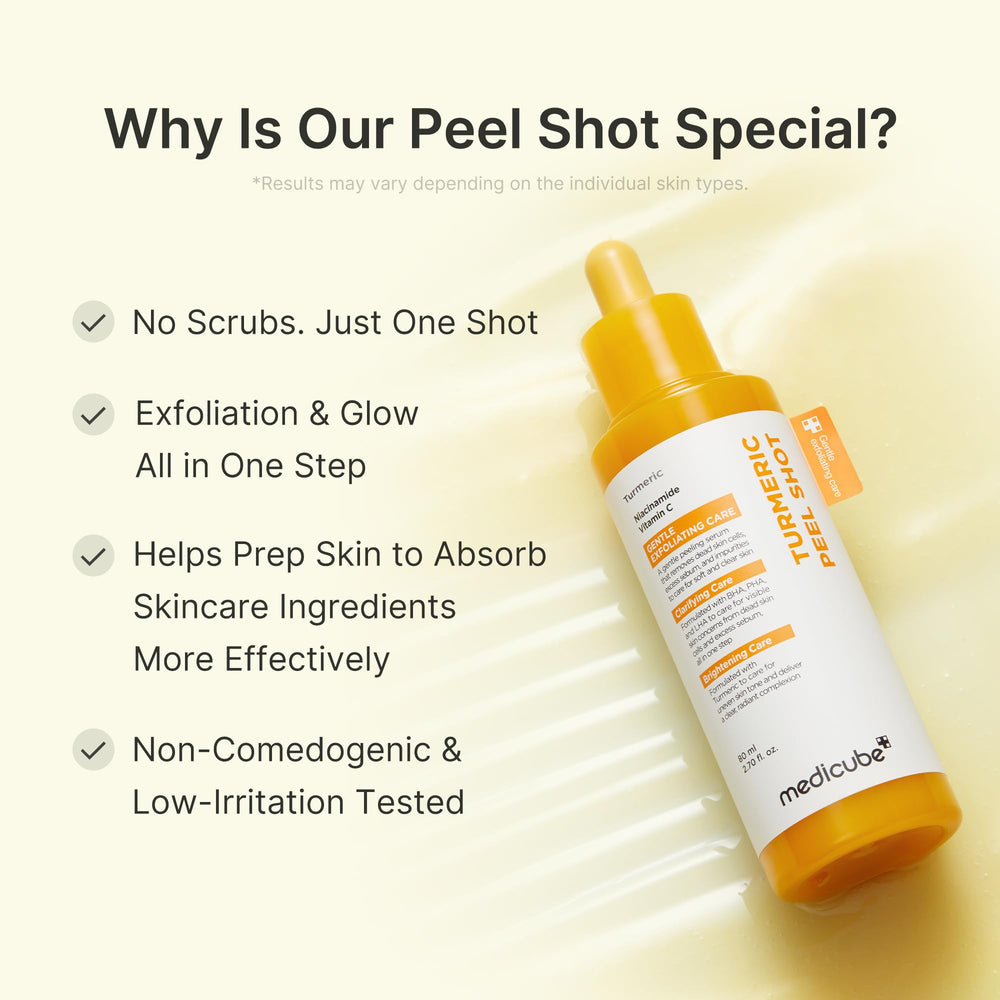 Medicube Peel Shot glow on skin after use suggests refreshed texture